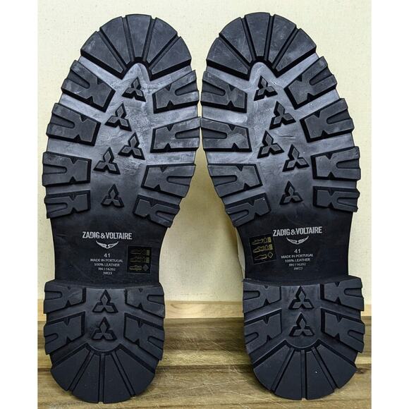 Zadig & Voltaire Boots Womens 10 EU 41 White Ride Chelsea Leather NEW SWCT00804 - Picture 9 of 12